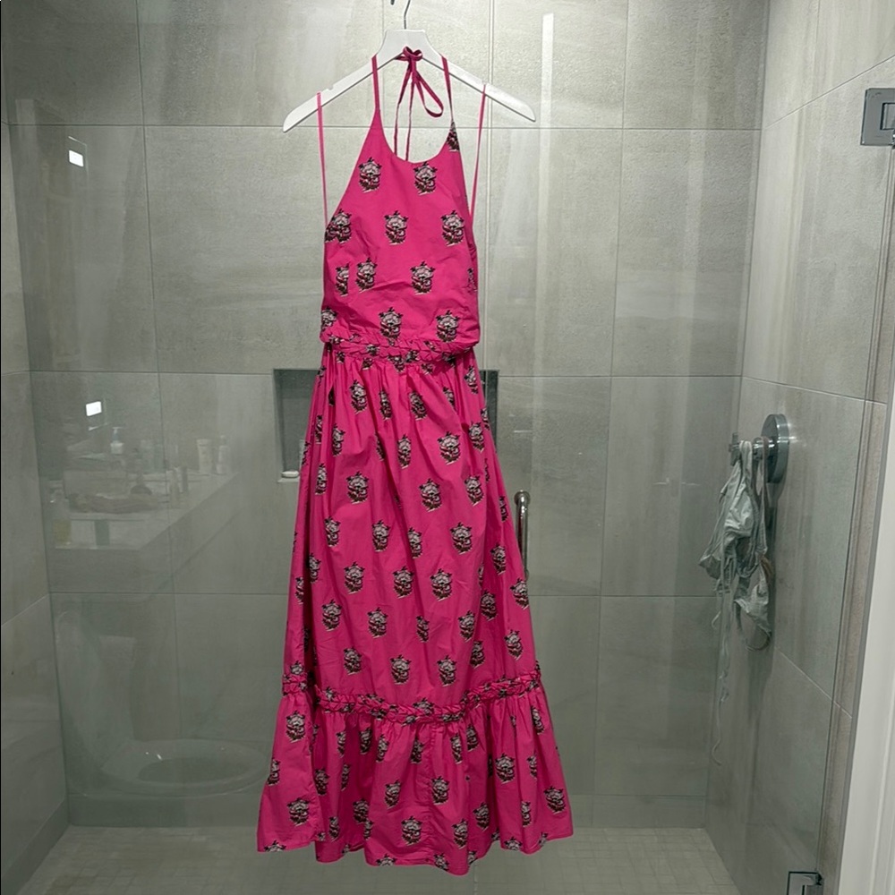 RHODE Hot Pink Floral Maxi Dress